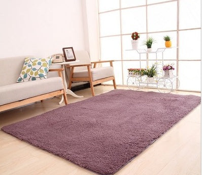 Fluffy White Plush Rug