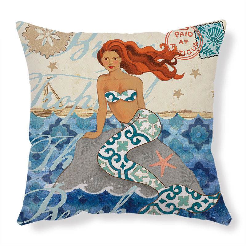 Sea Turtle Printed Cushion Cover