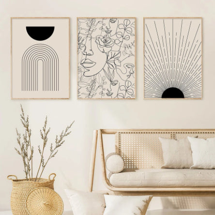 Boho Abstract Canvas Wall Art