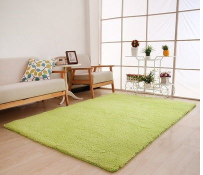 Fluffy White Plush Rug