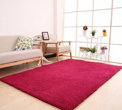Fluffy White Plush Rug