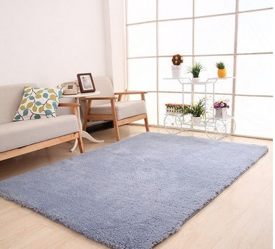 Fluffy White Plush Rug