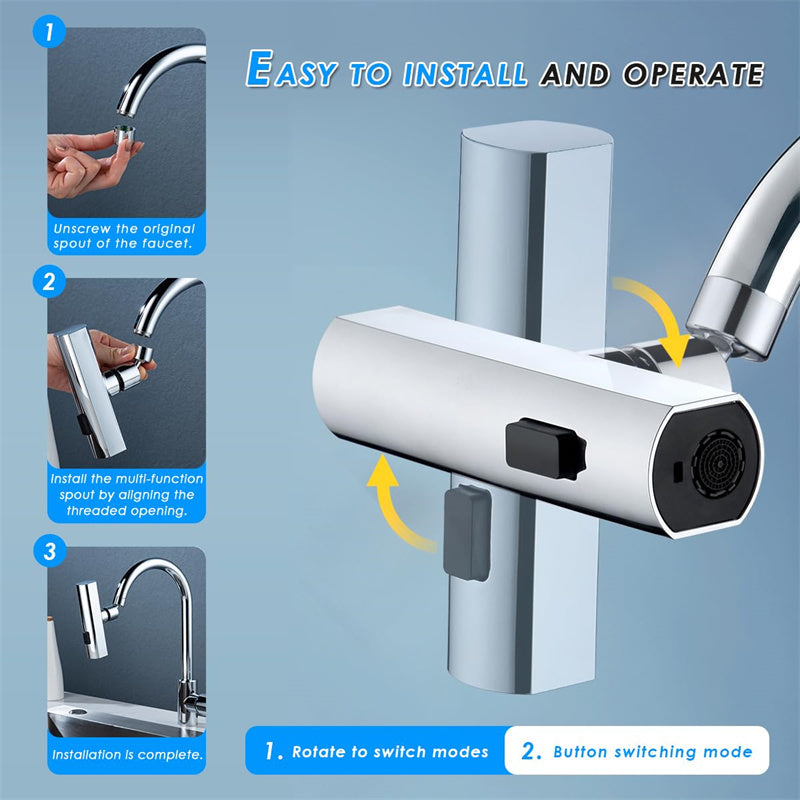 Multifunctional Rotating Waterfall Faucet Connector