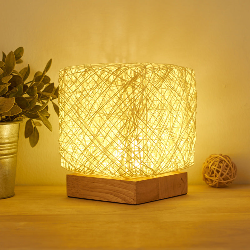 Hand-Knit LED Desk Lamp